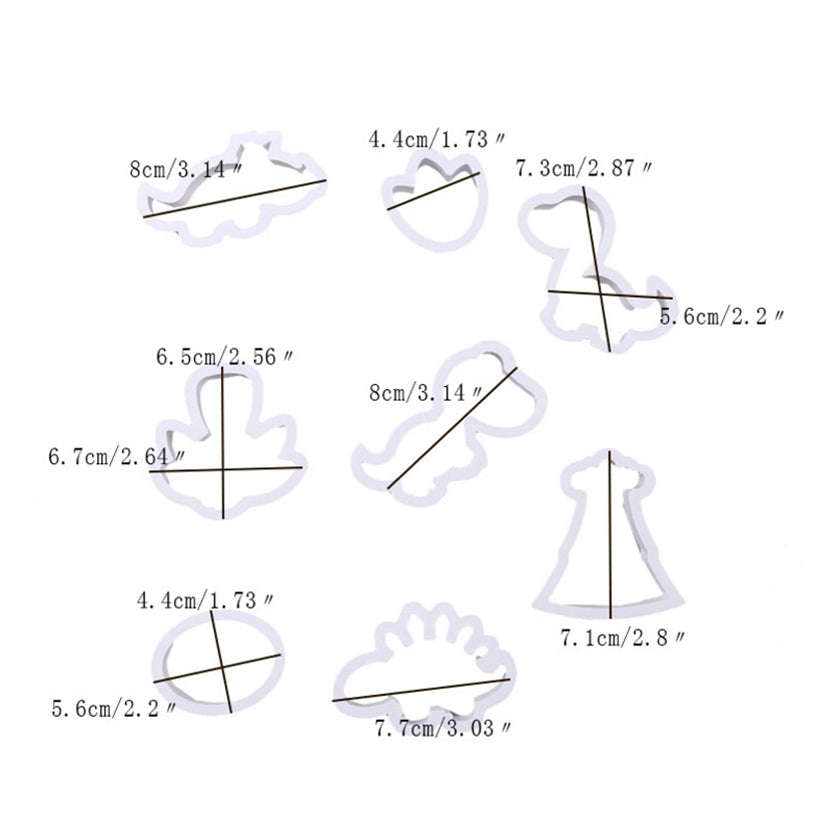 Dinosaur Plastic Cookie Cutters