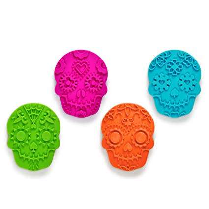 Skull plastic cookie cutter set, 7x9cm, Day of dead