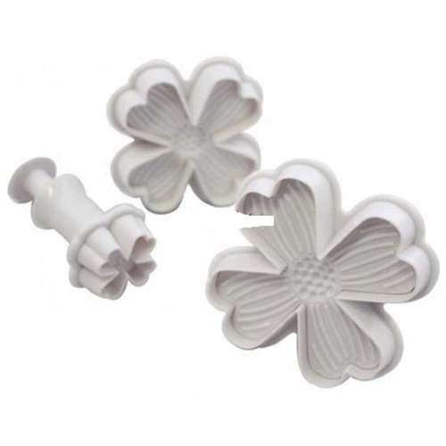 Four petal flower Dogwood Fondant plunger Cutter
