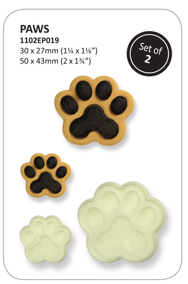 Shape Pop It Mould Plastic Dog Paws Set