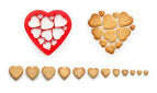 Heart multi plastic cookie cutter