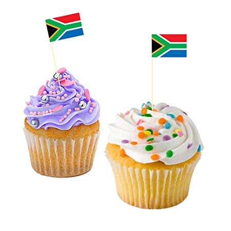 South African Flag Cupcake Topper Toothpicks SA