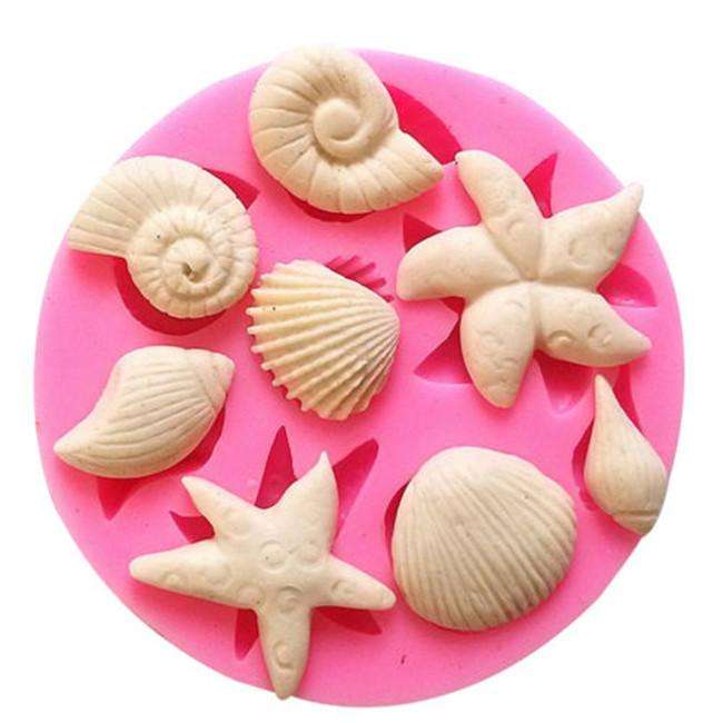 Sea shells silicone mould, star 3.3cm