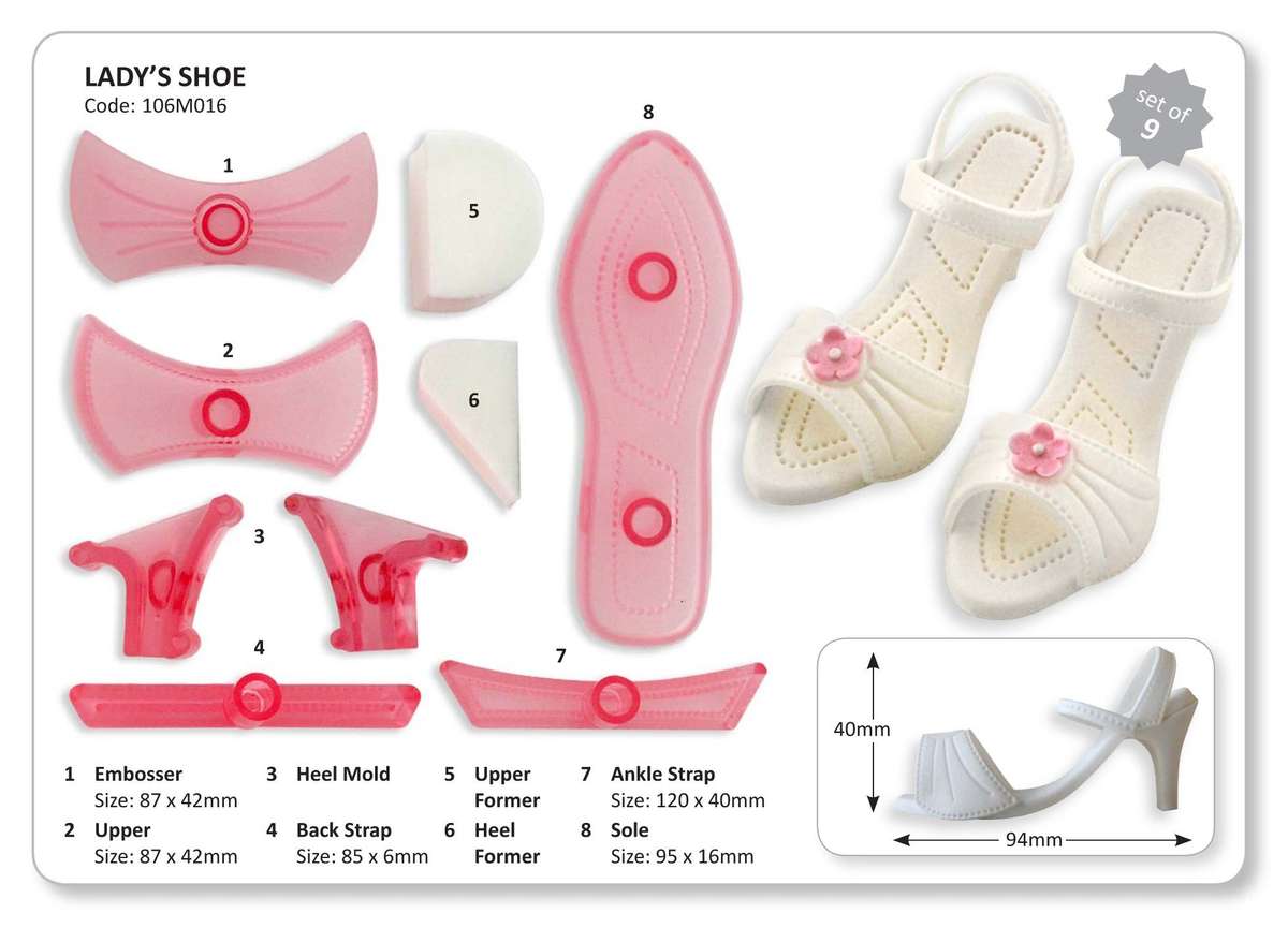 Mini High Heel shoe chocolate mould, 9x6.5cm