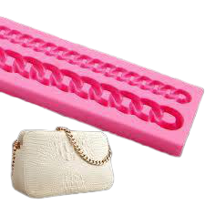 Silicone fondant Handbag Chain mould. Mould size 28x4.5cm