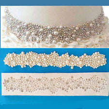 Silicone bubble, pearl bead, fondant mold, mould size 21x5cm