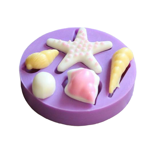 Nautical Shells Silicone fondant mould, size of Mould 6cm