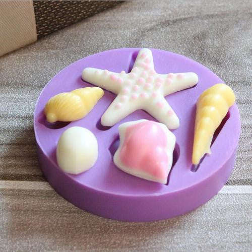 Nautical Shells Silicone fondant mould, size of Mould 6cm