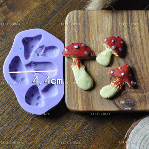 Silicone fondant mould Mushrooms, size of mould 8x5.5cm