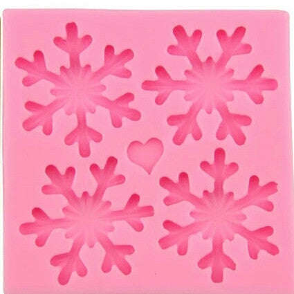 Snowflake fondant mould, size of mould