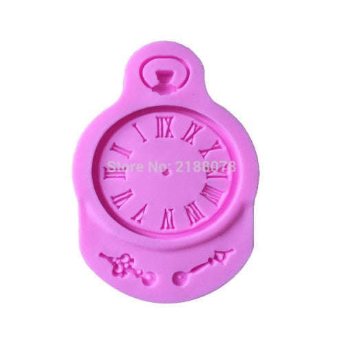 Fondant silicone mould clock, size of clock 4.5cm steampunk