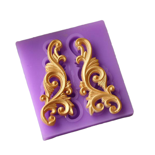 Scrolls border silicone fondant mould-A
