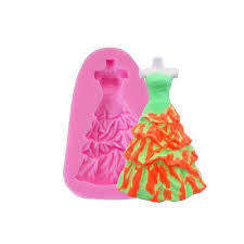 Silicone fondant mould Dress, size 6x3cm