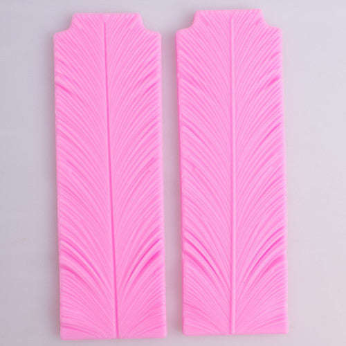 3D feather silicone fondant mould, 20x6.5cm Silicone