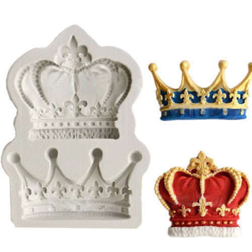 Crown silicone fondant mould, +-4.7x3.5cm
