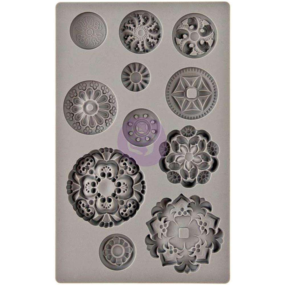 Vintage Brooch embellishment  sugar paste silicone mould J