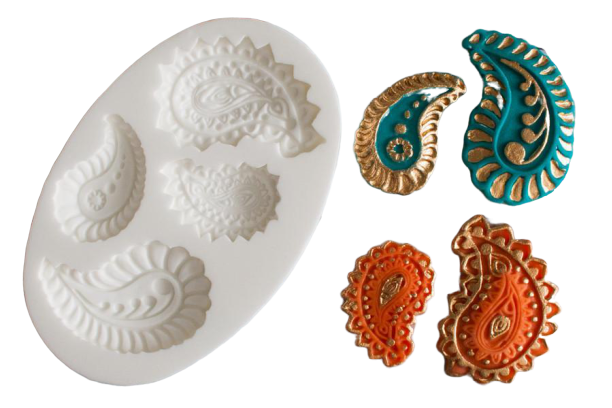 Paisley silicone mould