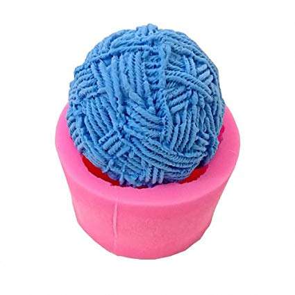 3D Yarn ball silicone mould, 6.5cm x 5cm deep