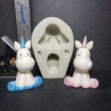 Unicorn Donkey 3D silicone mould, body 4.5x3x2.5cm