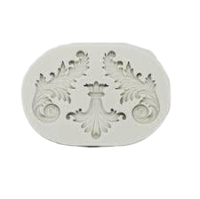 Vintage embellishment fleur de lis silicone mould, middel 3.8x4cm