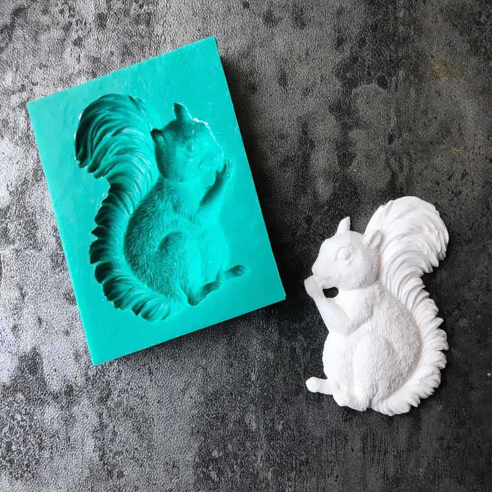 Squirrel silicone mould, 5x4cm