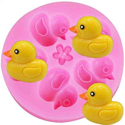 Small rubber duck silicone mould, 2.5x2.5cm