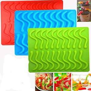 Gummy snake silicone mould, 8x1cm