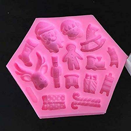 Christmas Multi Silicone fondant mould