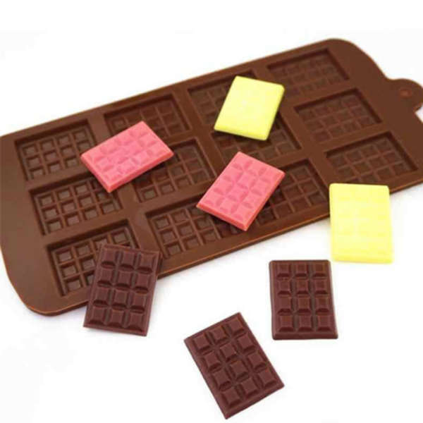 Mini Slab Chocolate Bar Chocolate truffle silicone mould, PP