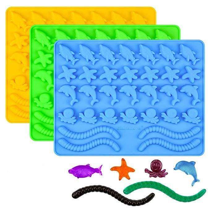Gummy Under the Sea Animals silicone mould, Dolphin 3x2.9cm, 0.6cm deep