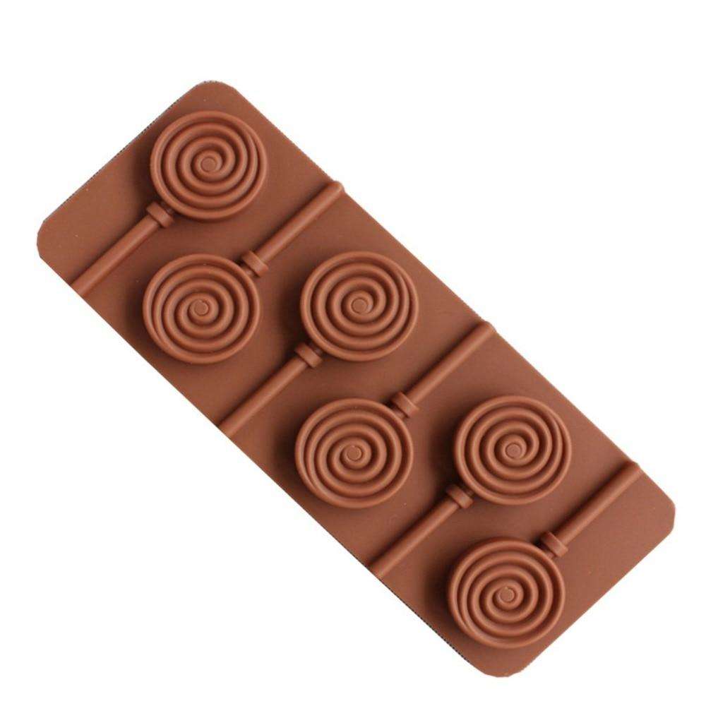Swirl Lollipop silicone mould, without sticks, 4cm