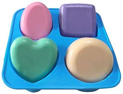 Square, Heart, Oval, Round silicone soap mould