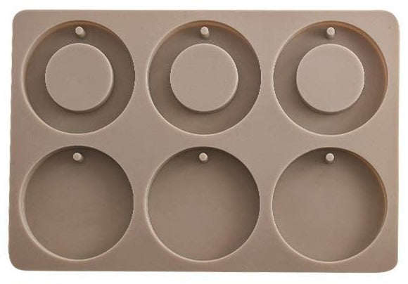 Resin jewelry pendant silicone mould, 5.9cm