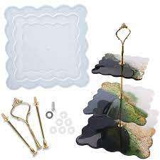 Tray  stand soft silicone mould for resin jewelry WITHOUT METAL BITS