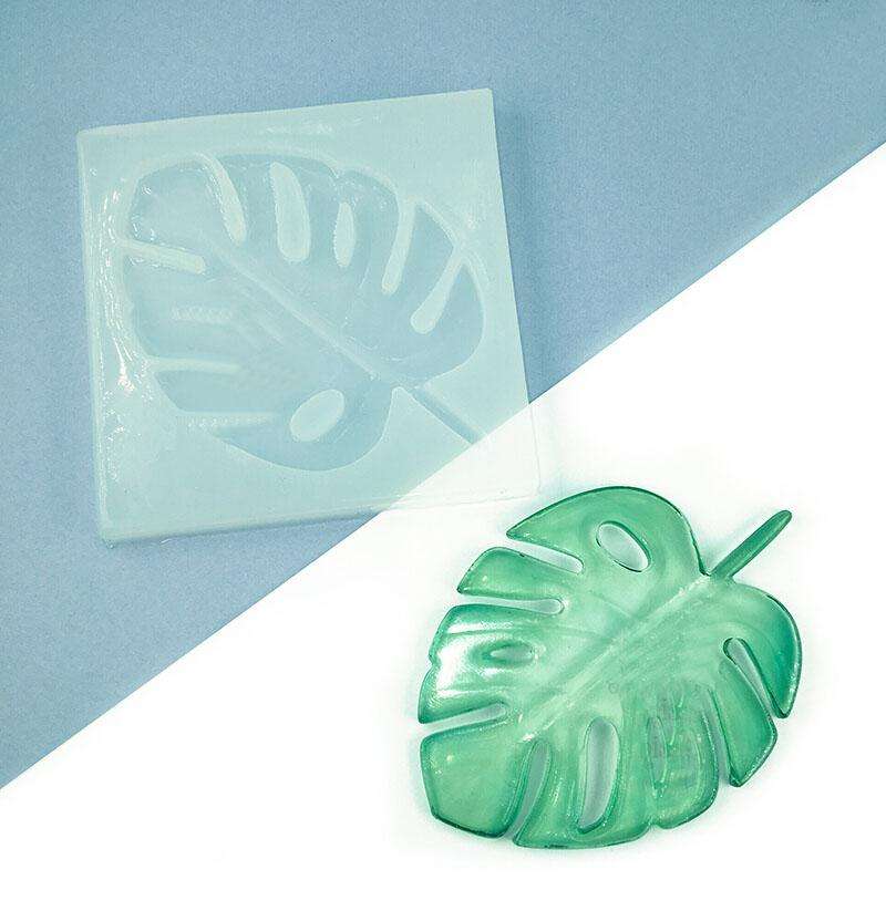 Tropical leaf Coaster silicone resin mould 5.5x4.8