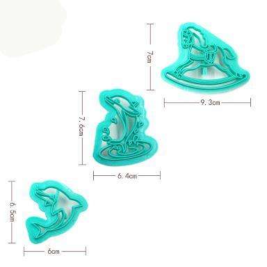 Dolphin and rocking horse embossing cutter