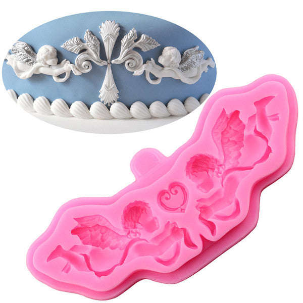 Angel Border silicone fondant mould. size of mould 15x4.5cm
