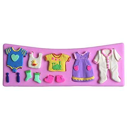 Silicone fondant Washing Line mould. Mould size 8x6cm