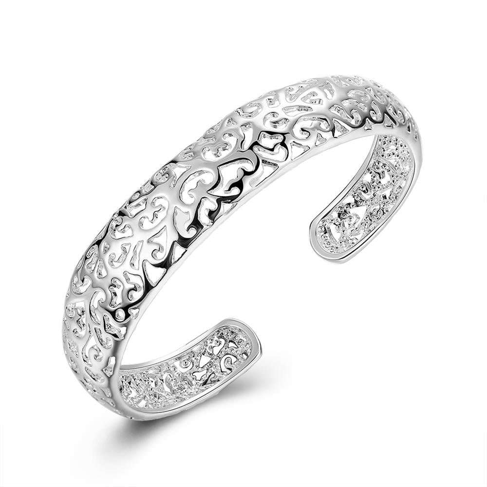 Lucky Silver - Silver Designer Open Cuff Filigree Bangle LOCAL STOCK - LSB144