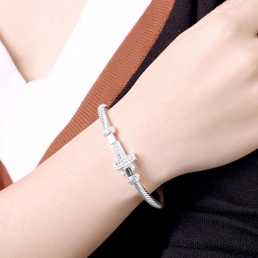 Silver Designer Bangle LSB249
