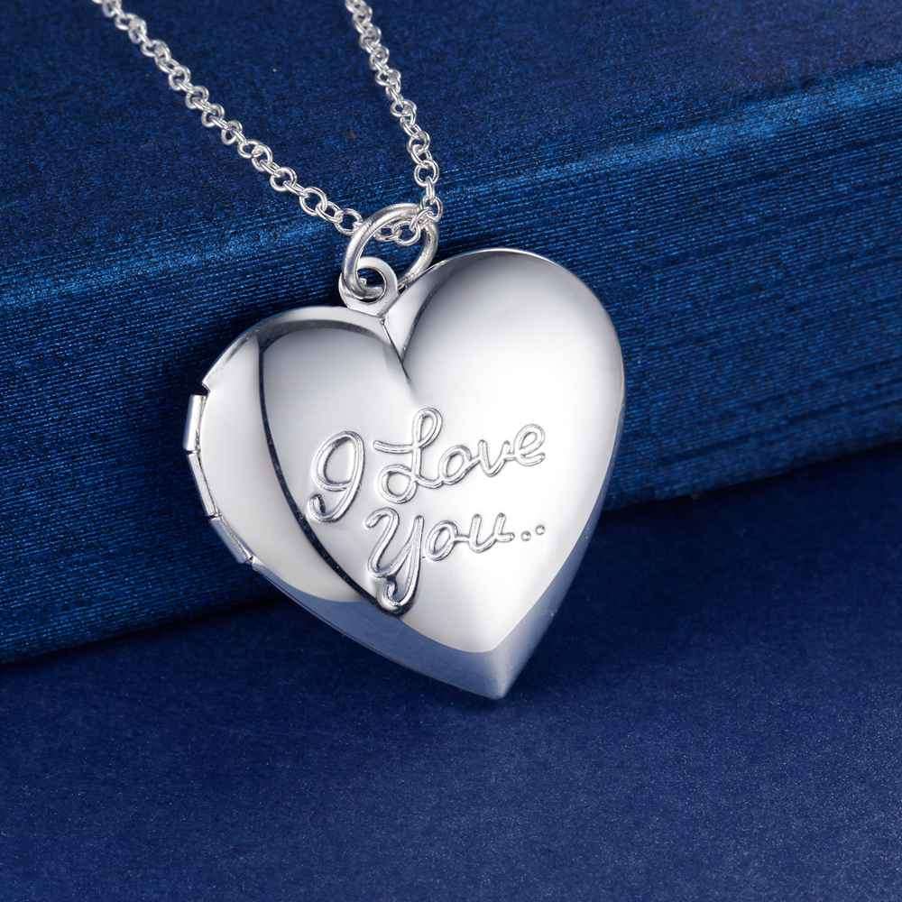 Silver Love Locket Necklace- LS AN1352