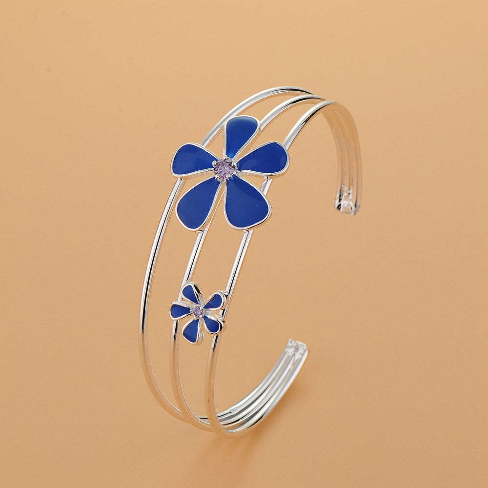 Silver Designer Bangle AS175