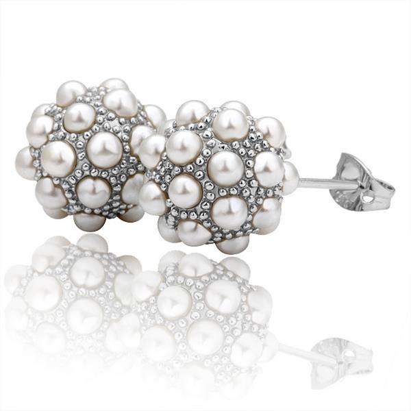 White Gold Earrings LSE013 - 1.2*1.2CM