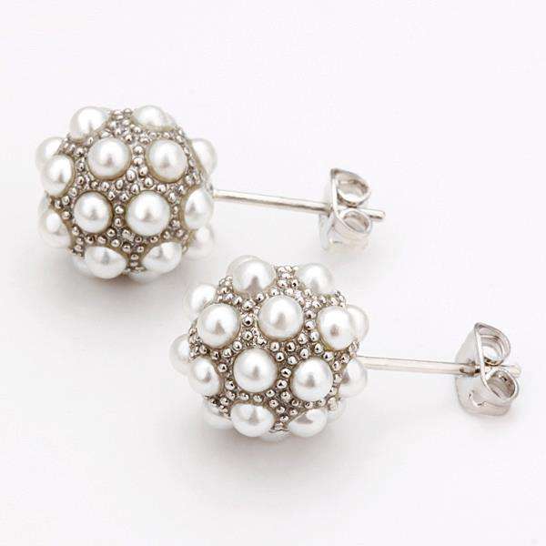 White Gold Earrings LSE013 - 1.2*1.2CM