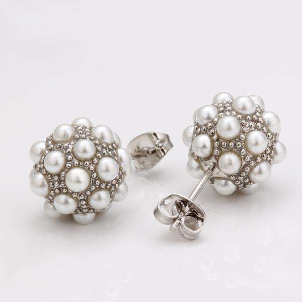 White Gold Earrings LSE013 - 1.2*1.2CM