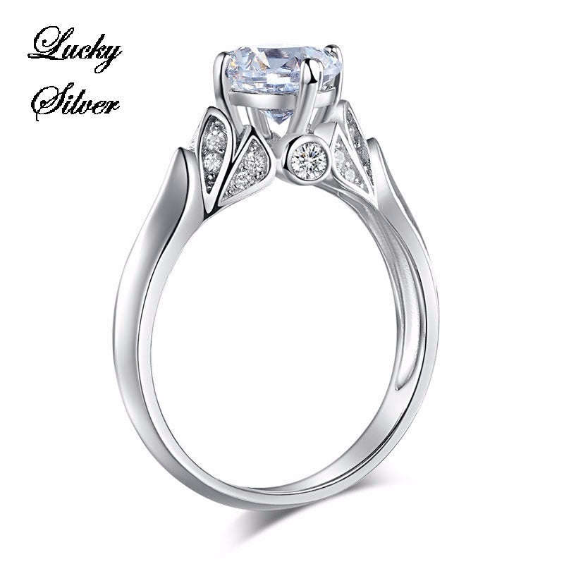 1.25 Carat Solid 925 Sterling Silver Bridal Wedding Engagement Ring Set - LS CFR8259