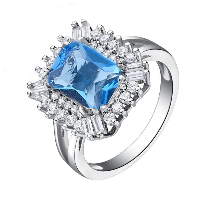 White Gold Ring LSJ555 - 9