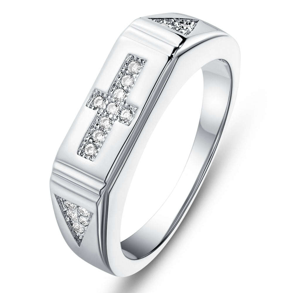 White Gold Ring LSJ613 - 9
