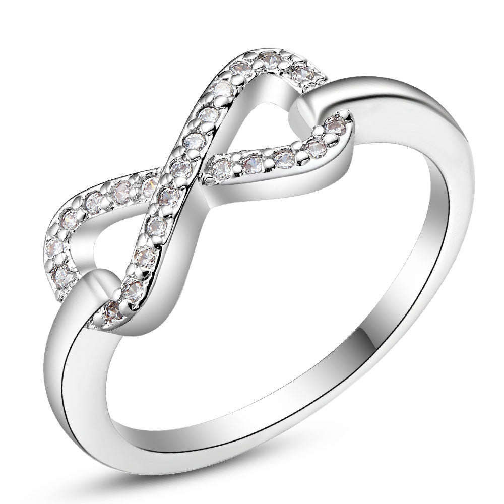 White Gold Plated Ring LSJ630 - 6