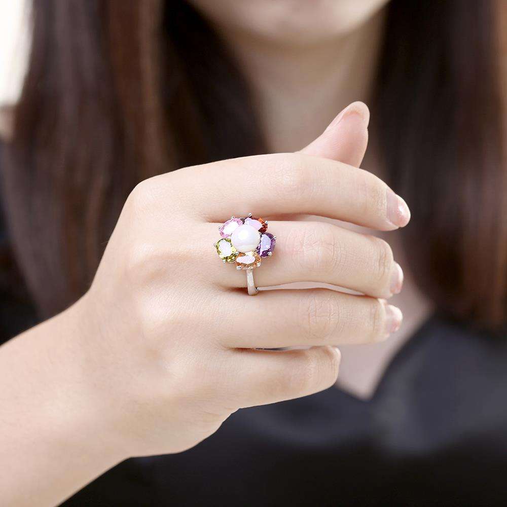 White Gold Ring LSR412-A - 8